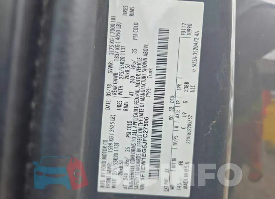 1FTEW1EG5JFC27506 Photo# 12