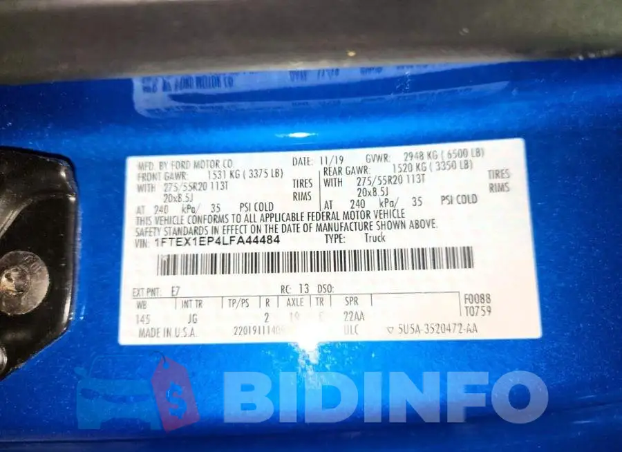 1FTEX1EP4LFA44484 Photo# 12