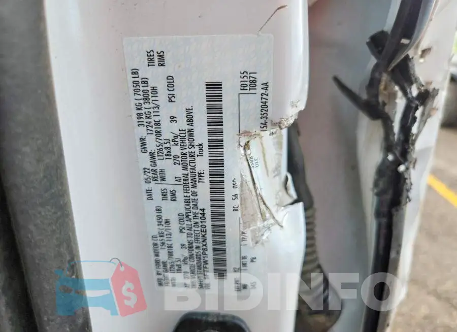 1FTFW1P8XNKE01044 Photo# 12