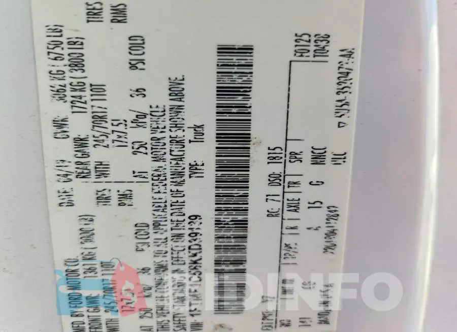 1FTMF1C58KKD39139 Photo# 12