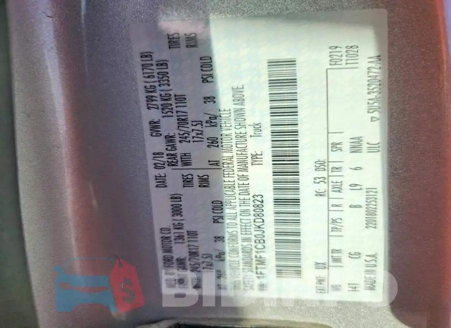 1FTMF1CB0JKD80823 Photo# 12