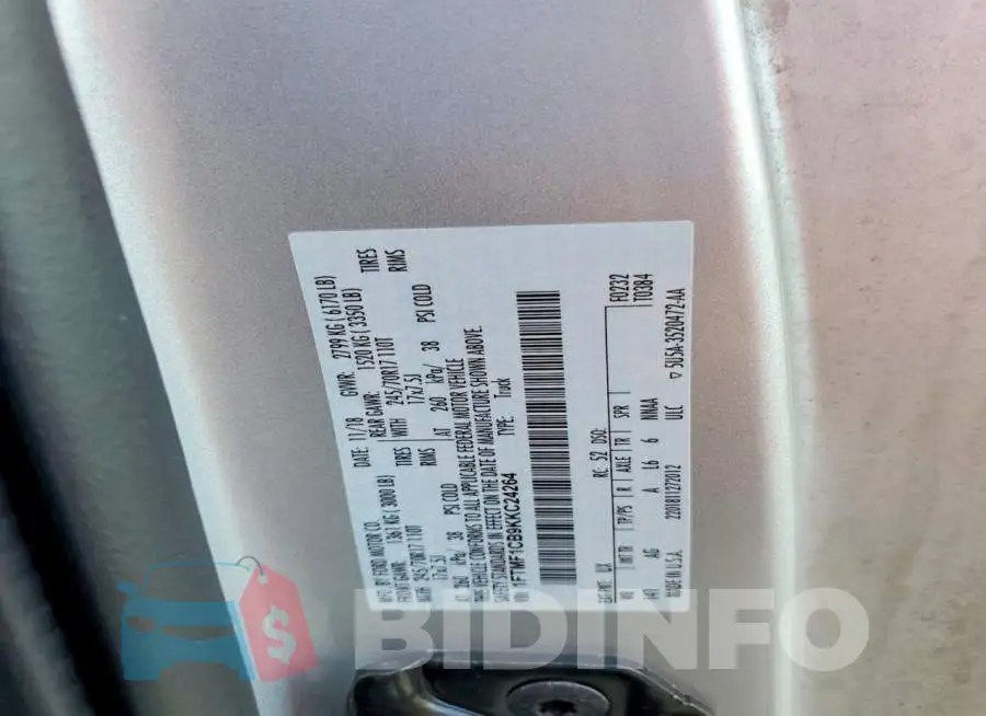 1FTMF1CB9KKC24264 Photo# 12