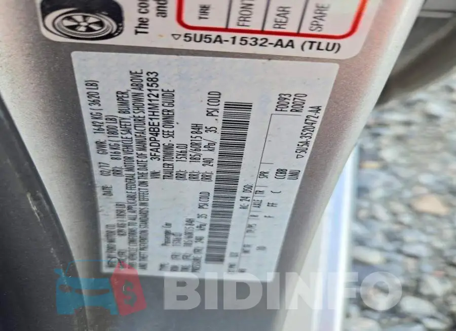 3FADP4BE1HM121583 Photo# 12