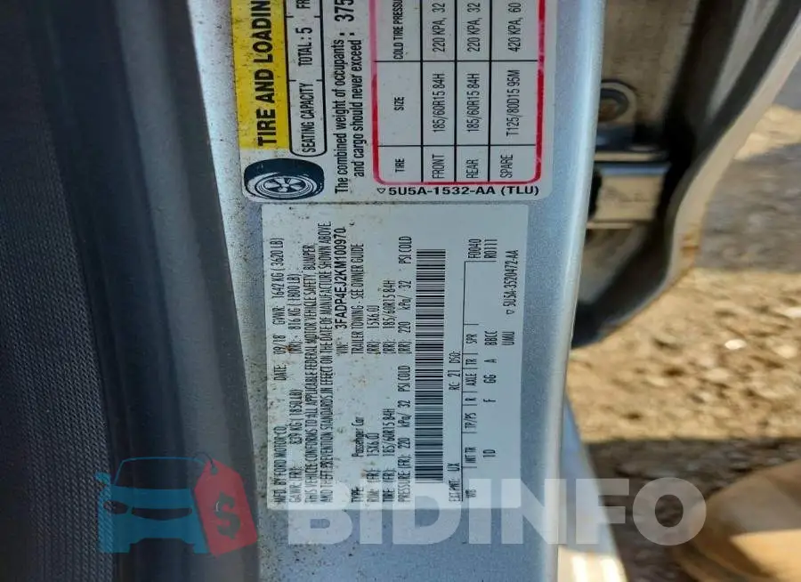 3FADP4EJ2KM100970 Photo# 12