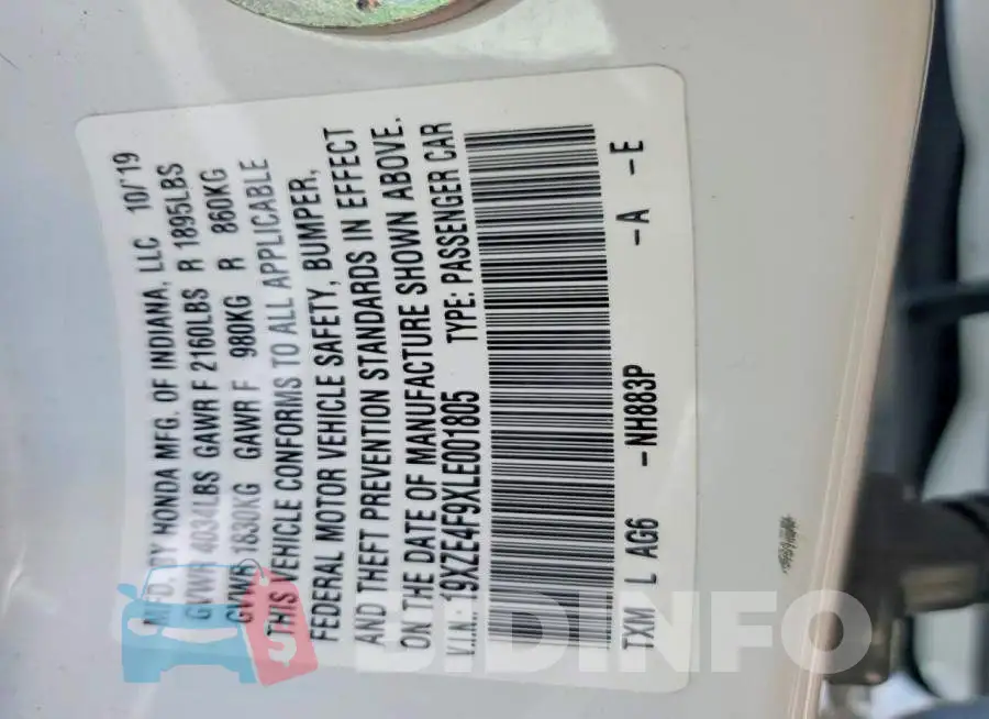 19XZE4F9XLE001805 Photo# 13