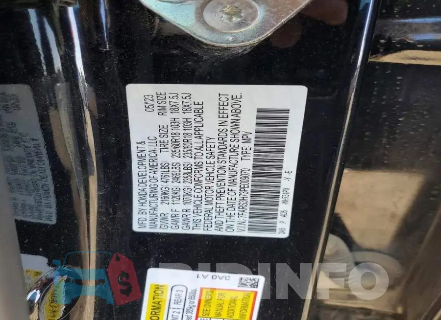 7FARS3H73PE009070 Photo# 13