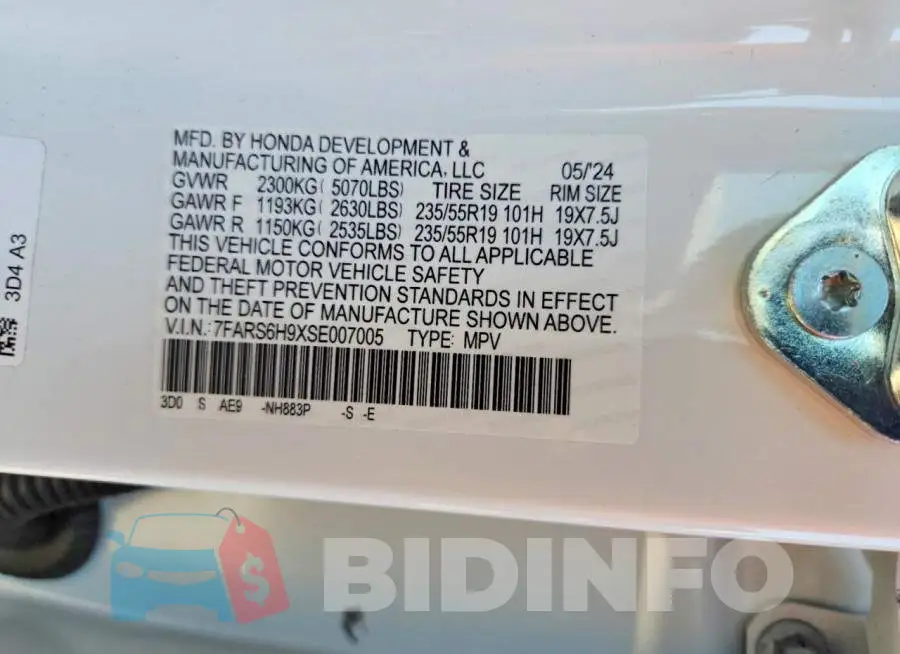 7FARS6H9XSE007005 Photo# 14