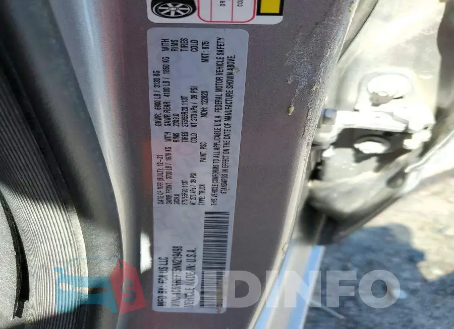 1C6RREFT5NN219498 Photo# 12