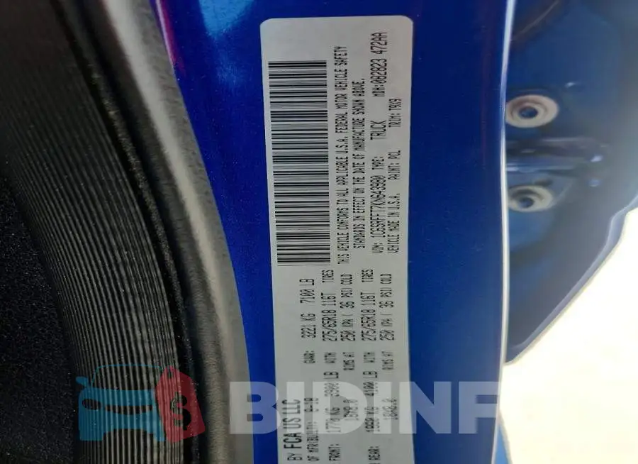 1C6SRFFT7KN643980 Photo# 12