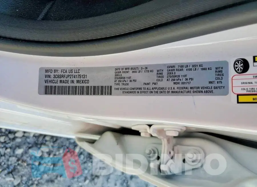 3C6SRFJP2T4175131 Photo# 13