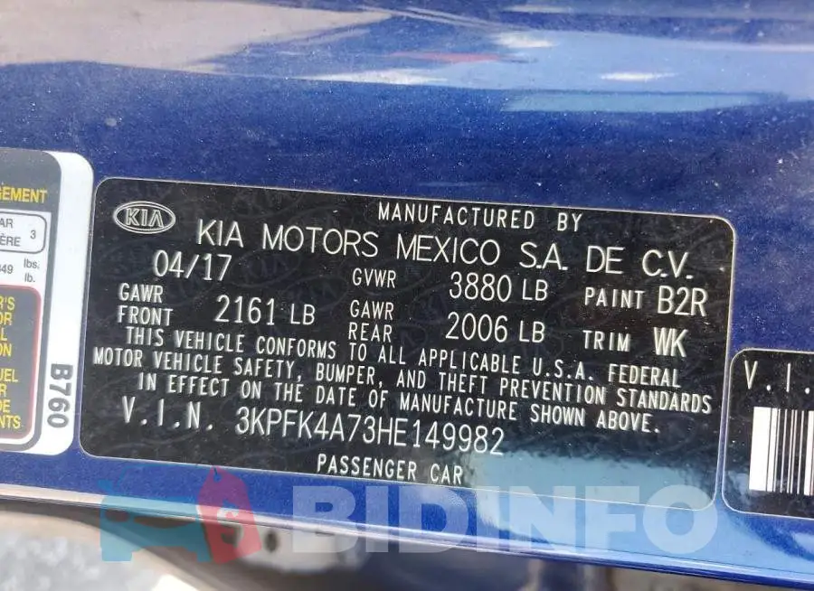 3KPFK4A73HE149982 Photo# 12