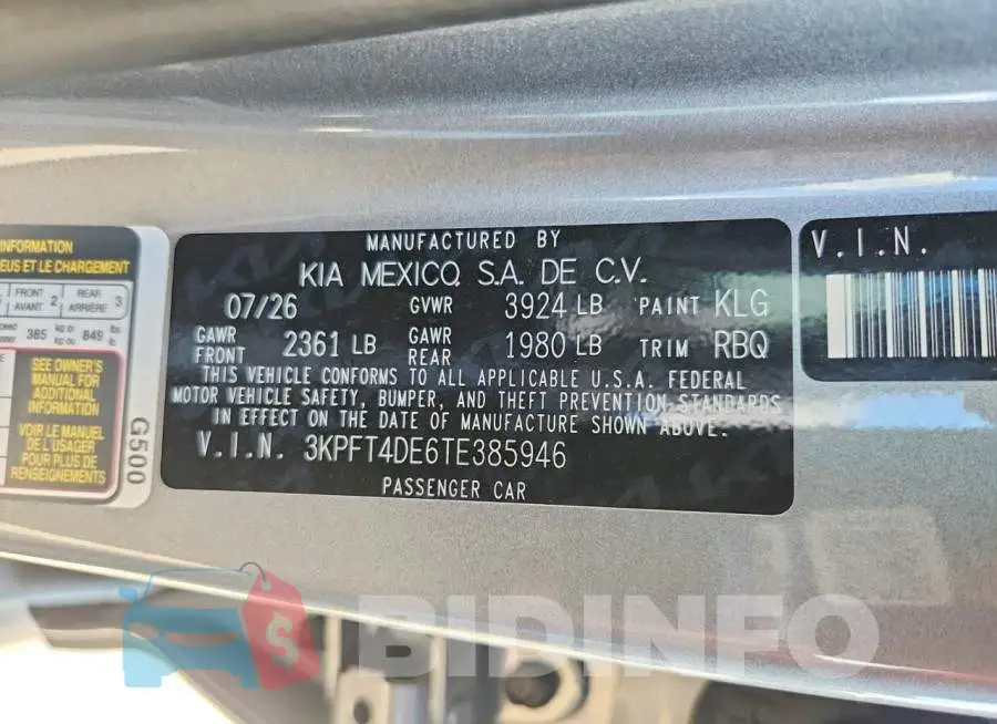 3KPFT4DE6TE385946 Photo# 13