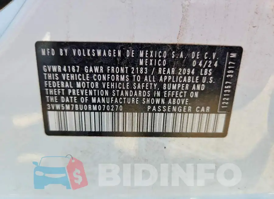 3VW5M7BU0RM070270 Photo# 12