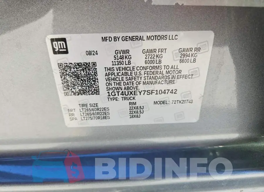 1GT4UXEY7SF104742 Photo# 12