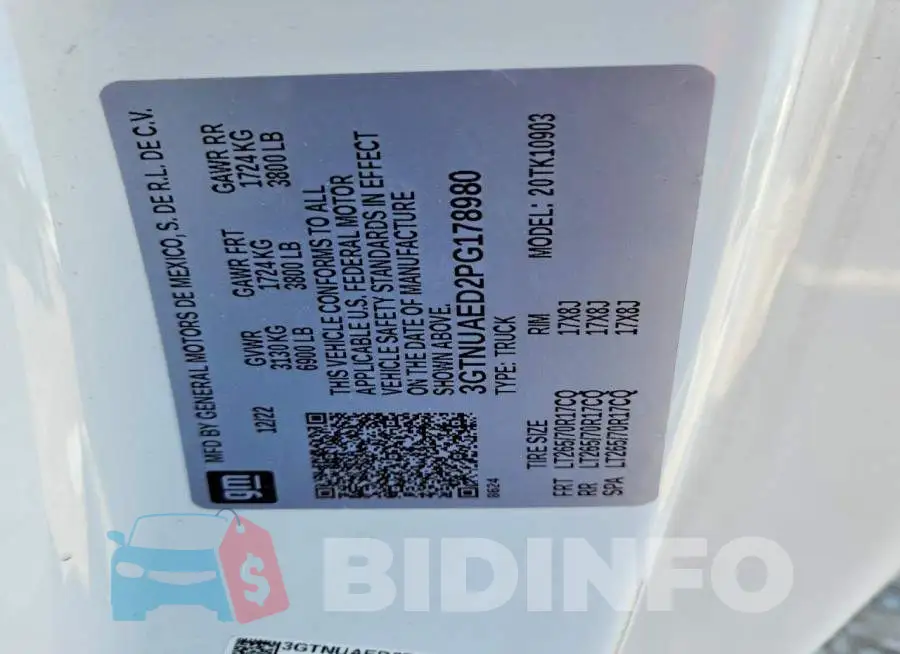 3GTNUAED2PG178980 Photo# 13