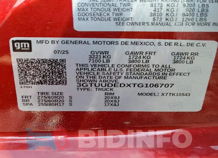 3GTUUDEDXTG106707 Photo# 12