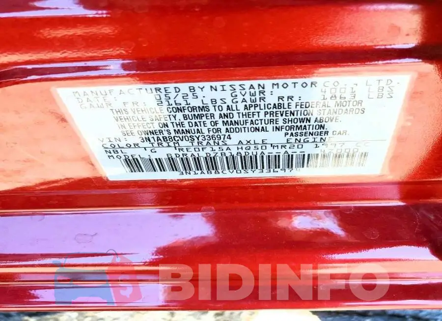 3N1AB8CV0SY336974 Photo# 13