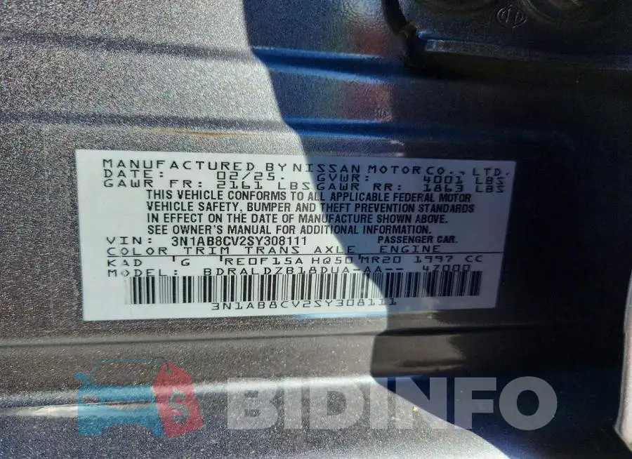 3N1AB8CV2SY308111 Photo# 12