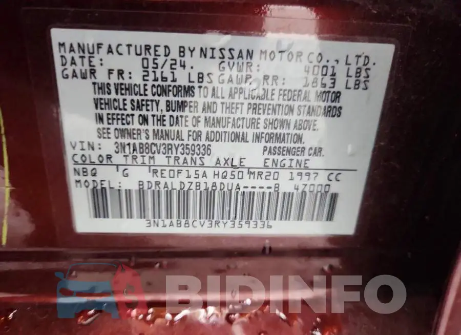 3N1AB8CV3RY359336 Photo# 12
