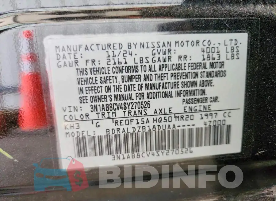 3N1AB8CV4SY270526 Photo# 12