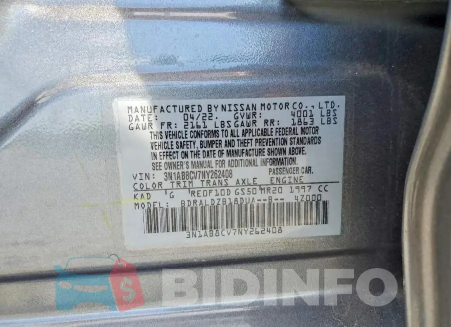 3N1AB8CV7NY262408 Photo# 12