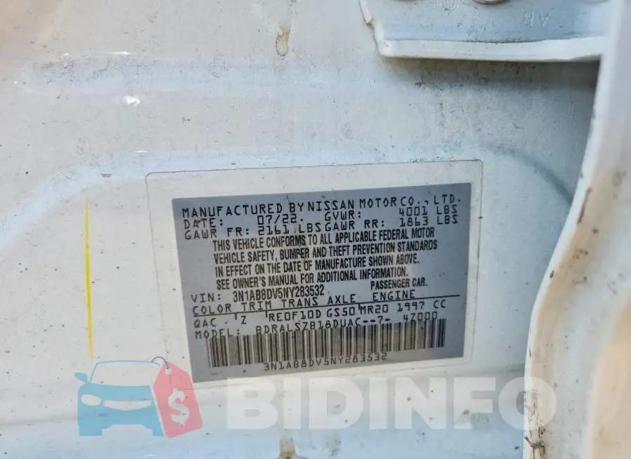 3N1AB8DV5NY283532 Photo# 12