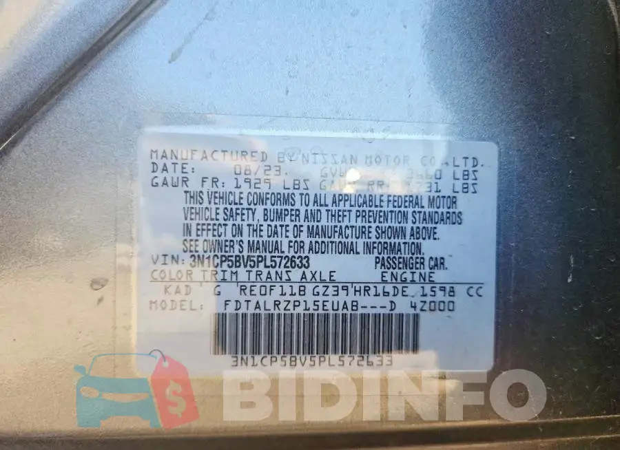 3N1CP5BV5PL572633 Photo# 12