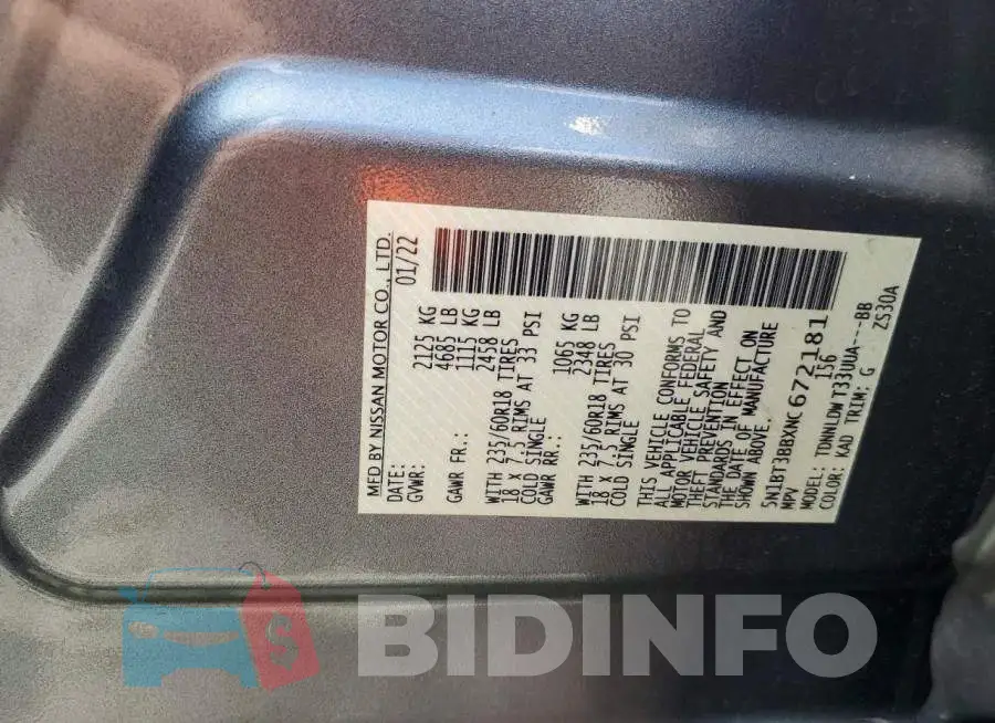 5N1BT3BBXNC672181 Photo# 12