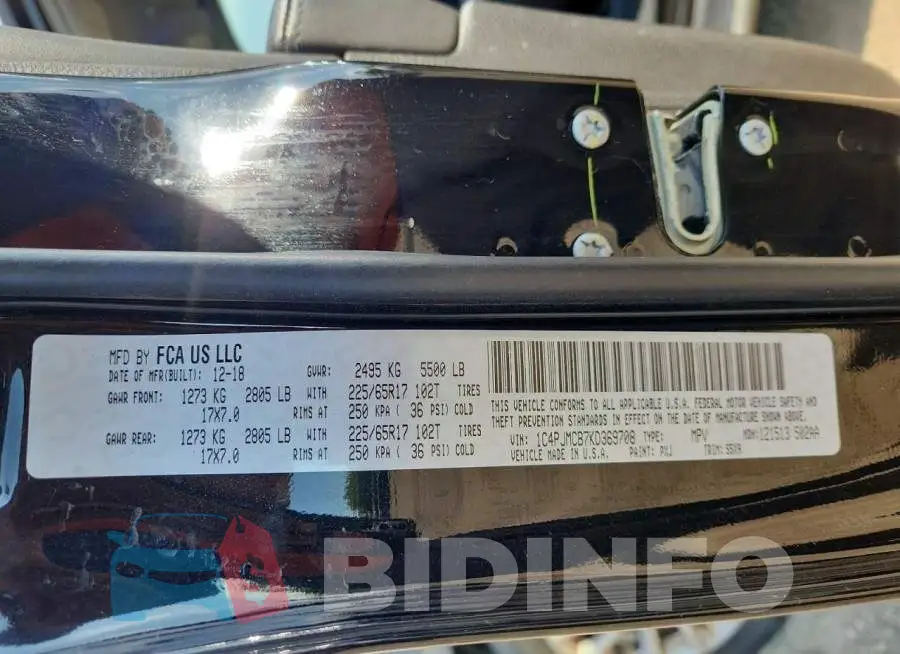 1C4PJMCB7KD369708 Photo# 13