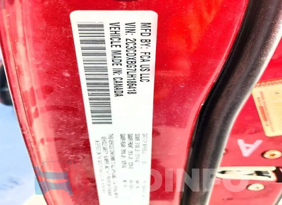 2C3CDXBG7LH186418 Photo# 12