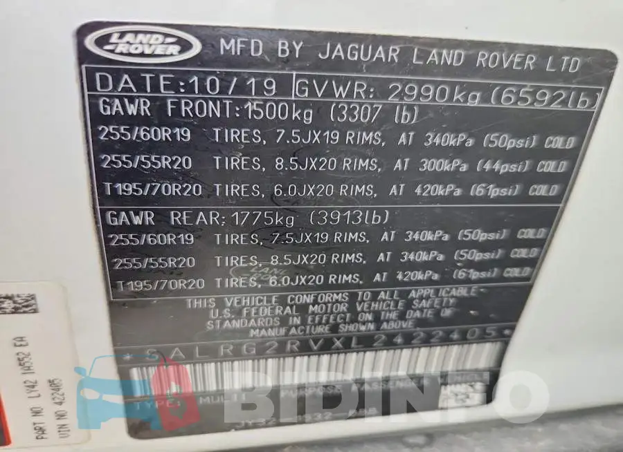 SALRG2RVXL2422405 Photo# 12