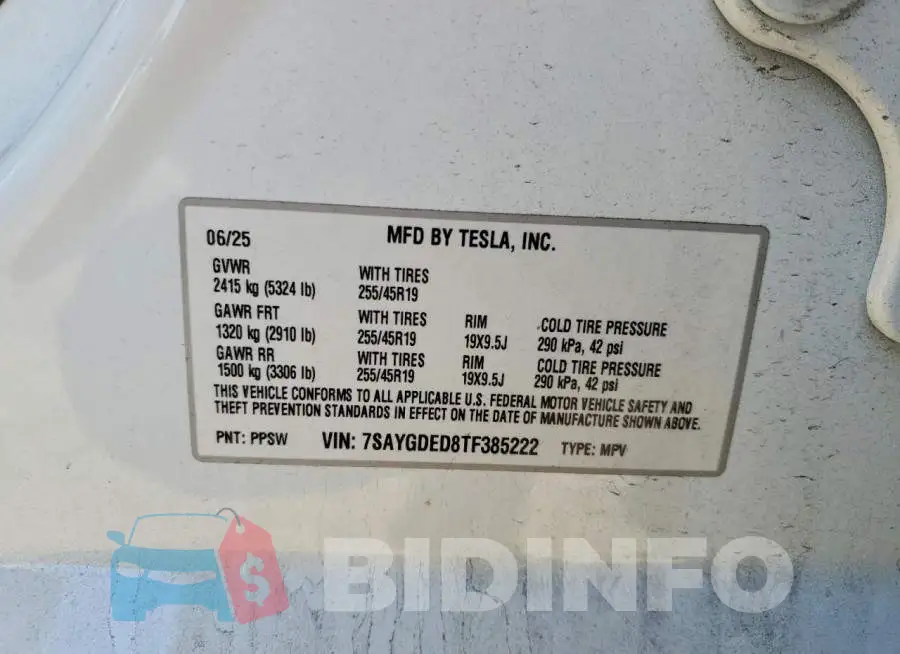 7SAYGDED8TF385222 Photo# 12