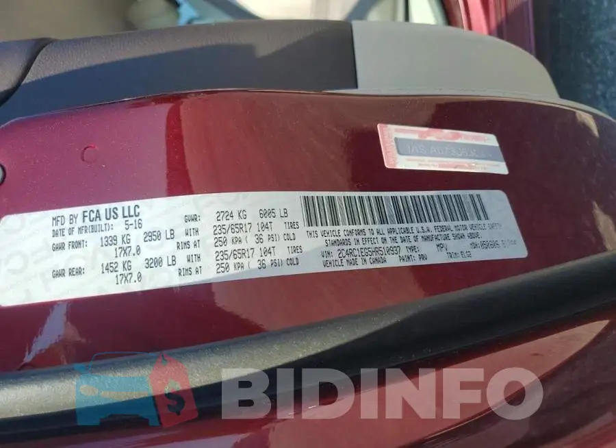 2C4RC1EG5HR510937 Photo# 13