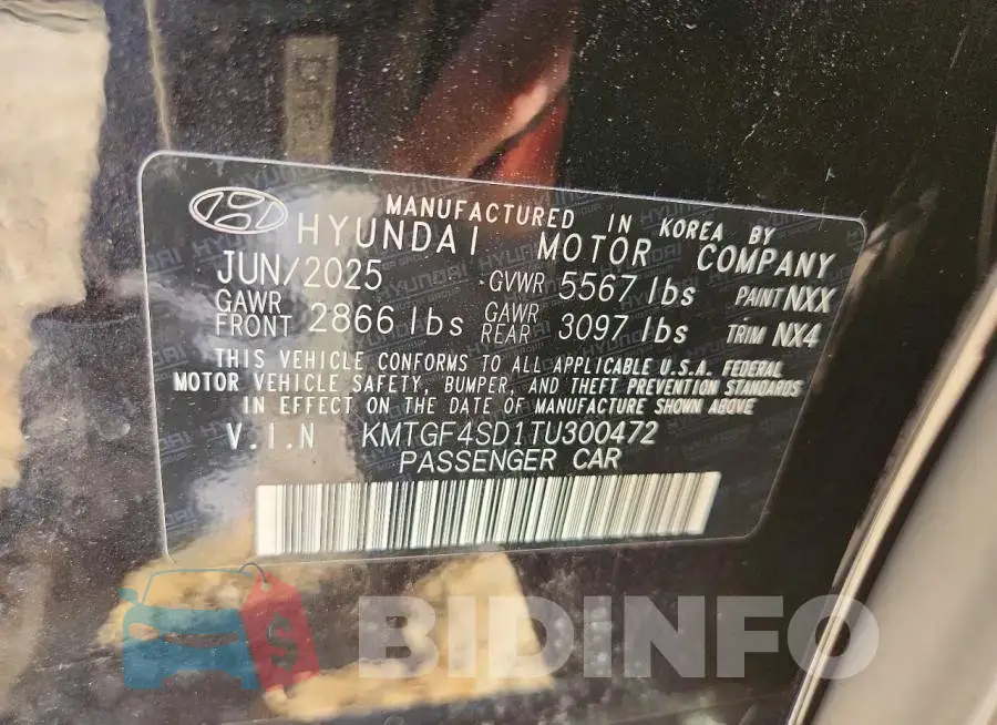 KMTGF4SD1TU300472 Photo# 12