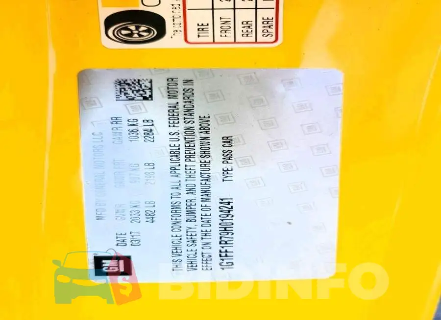 1G1FF1R79H0194241 Photo# 12