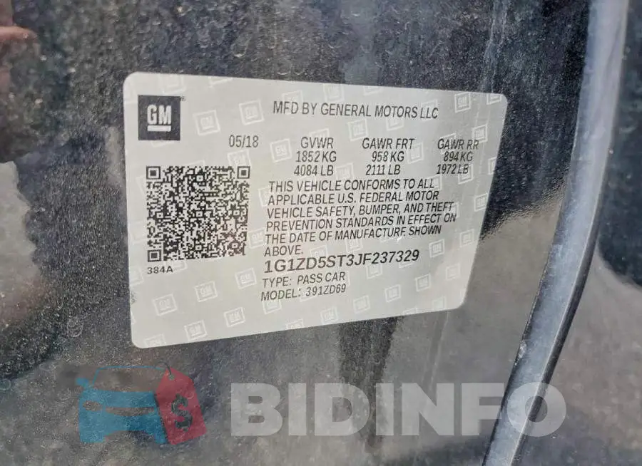 1G1ZD5ST3JF237329 Photo# 12