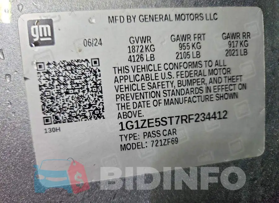 1G1ZE5ST7RF234412 Photo# 12