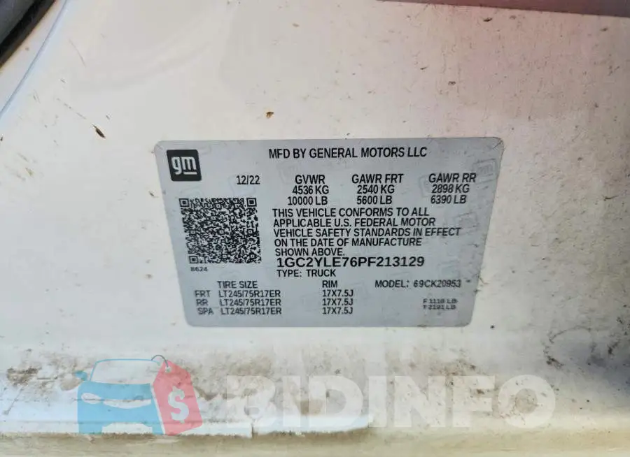 1GC2YLE76PF213129 Photo# 12