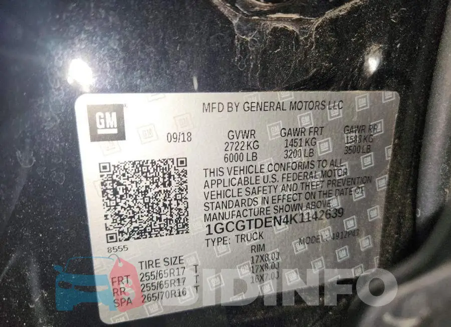 1GCGTDEN4K1142639 Photo# 13