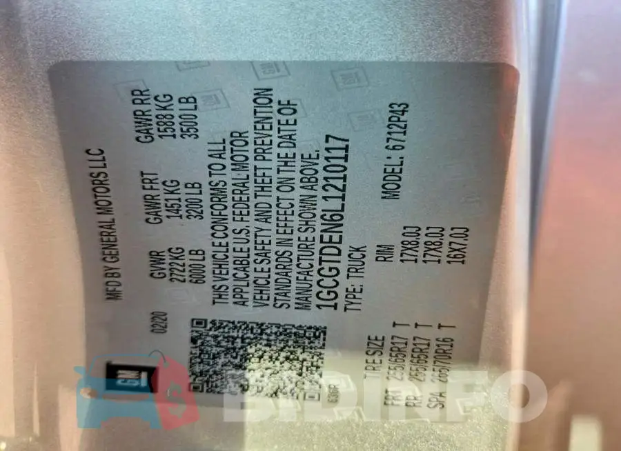 1GCGTDEN6L1210117 Photo# 12