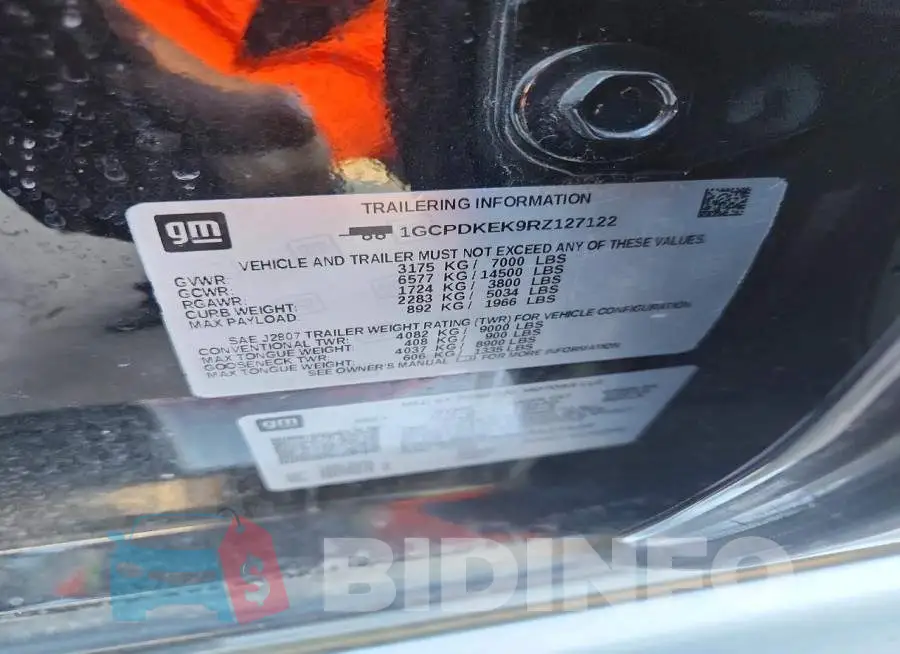 1GCPDKEK9RZ127122 Photo# 12