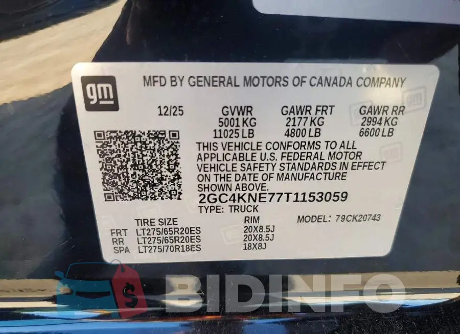 2GC4KNE77T1153059 Photo# 13