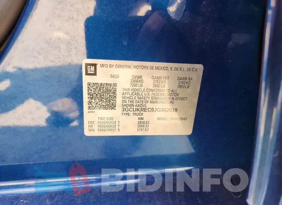 3GCUKREC9JG362019 Photo# 12