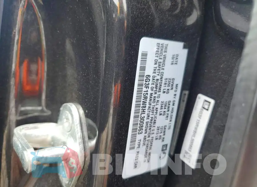 6G3F15RW8HL300863 Photo# 12