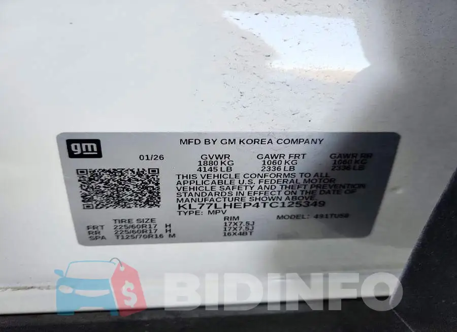 KL77LHEP4TC125349 Photo# 14