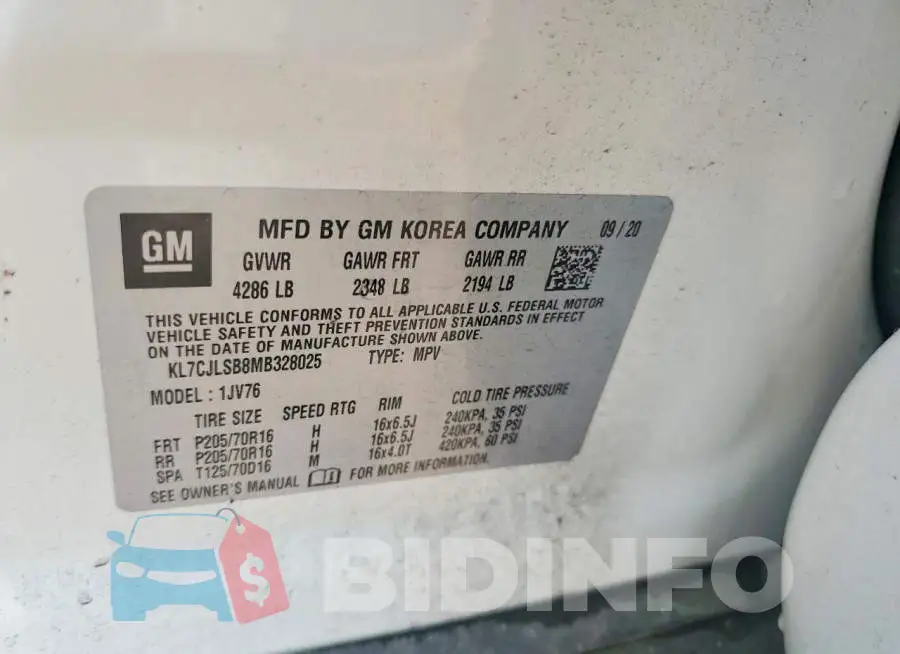 KL7CJLSB8MB328025 Photo# 12