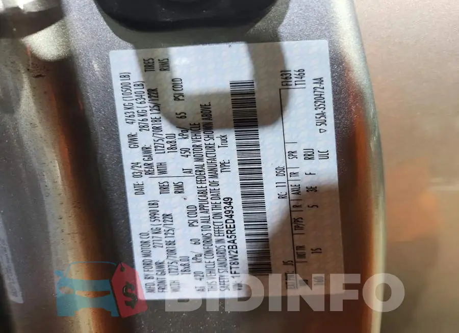 1FT8W2BA5RED49349 Photo# 13