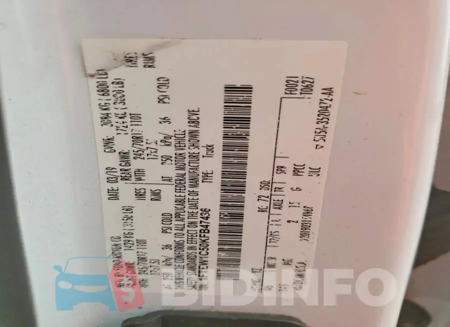 1FTEW1C50KFB47436 Photo# 12