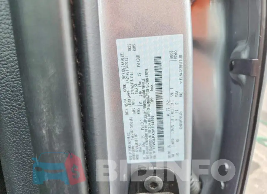 1FTEW3LPXSKE14599 Photo# 13
