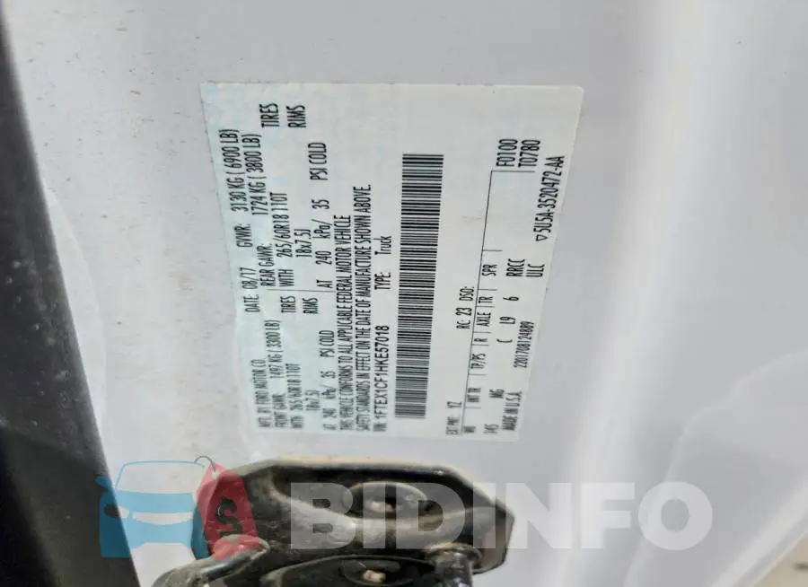 1FTEX1CF1HKE57018 Photo# 12